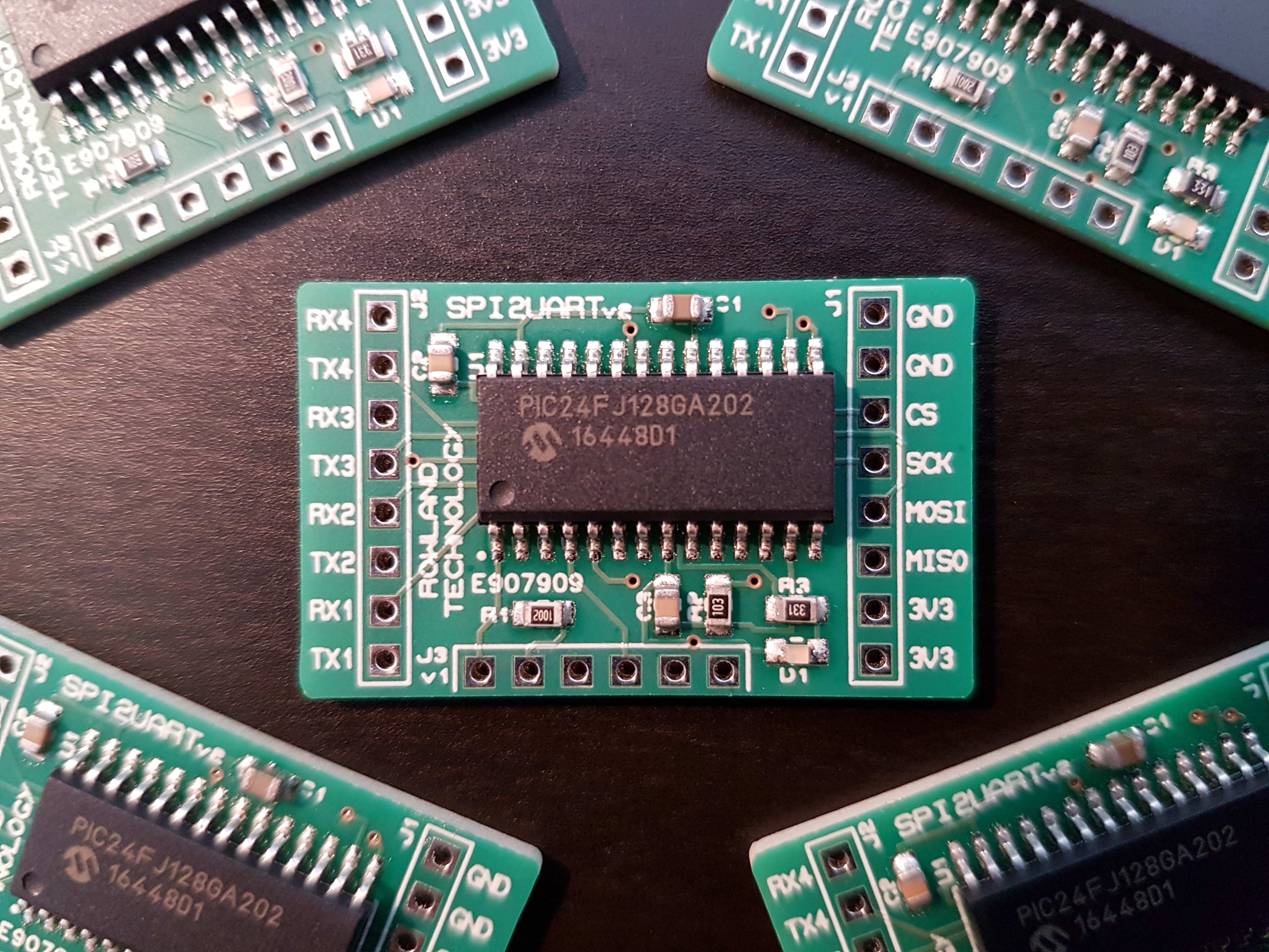 SPI to 4x UART Bridge